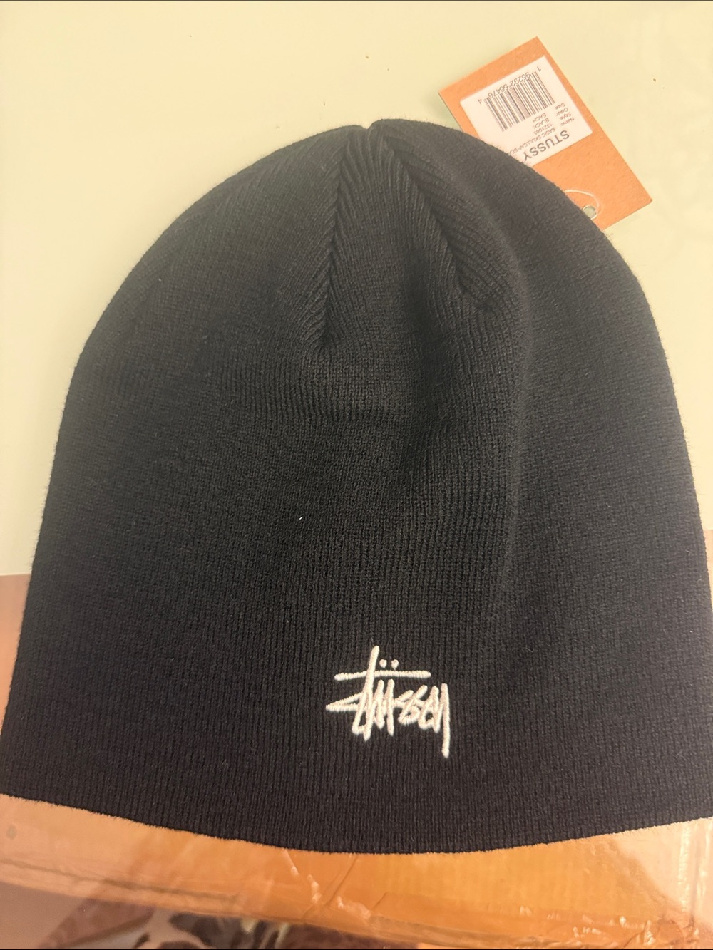 Study Black Beanie with White Script Logo